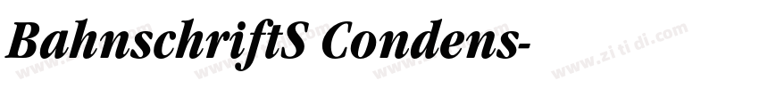 BahnschriftS Condens字体转换